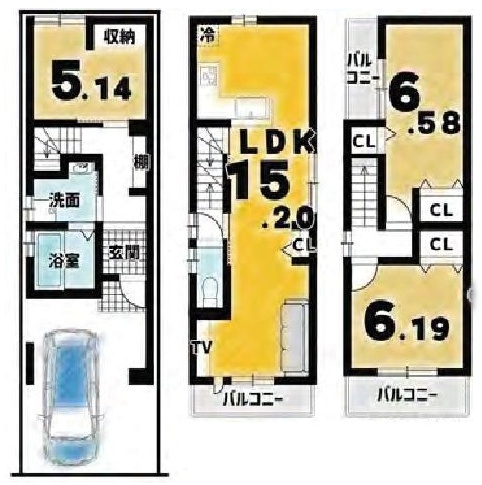 地下鉄 太秦天神川駅 徒歩10分
構造:木造
土地面積:42.3平米 ( 12.79坪 ) 建物面積:89.34平米 ( 27.02坪 )